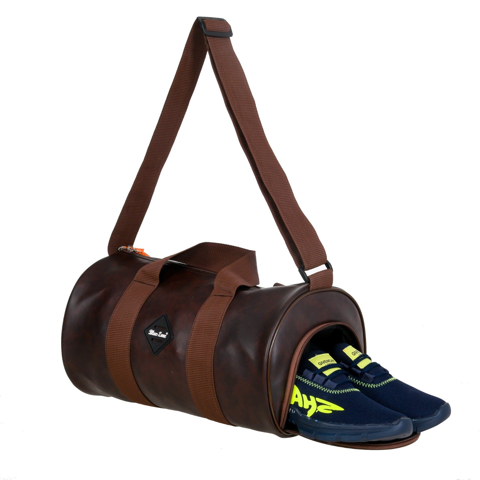 Gym Bag Duffel Bag Shoulder Bag for Men and Women (Brown)