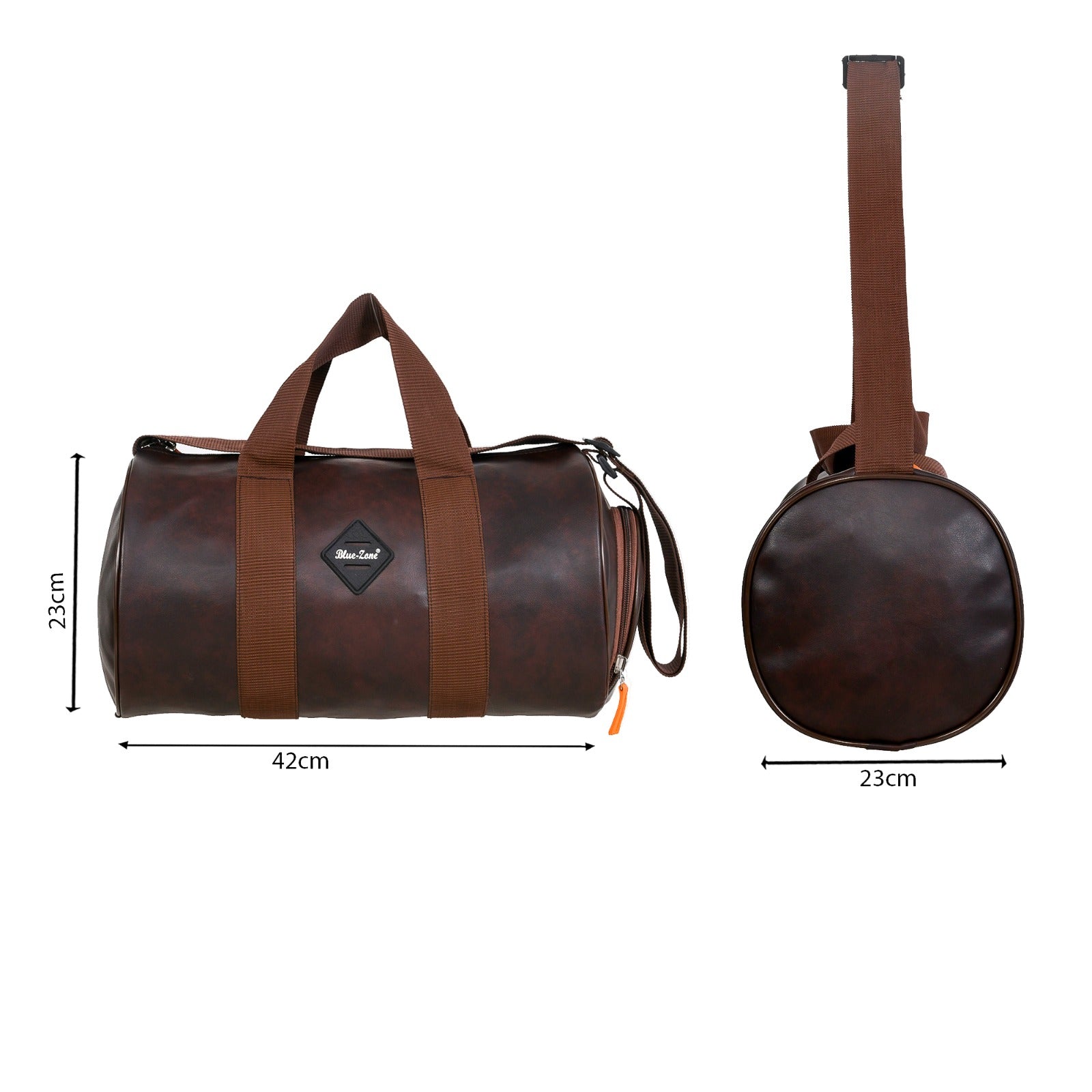 Gym Bag Duffel Bag Shoulder Bag for Men and Women (Brown)